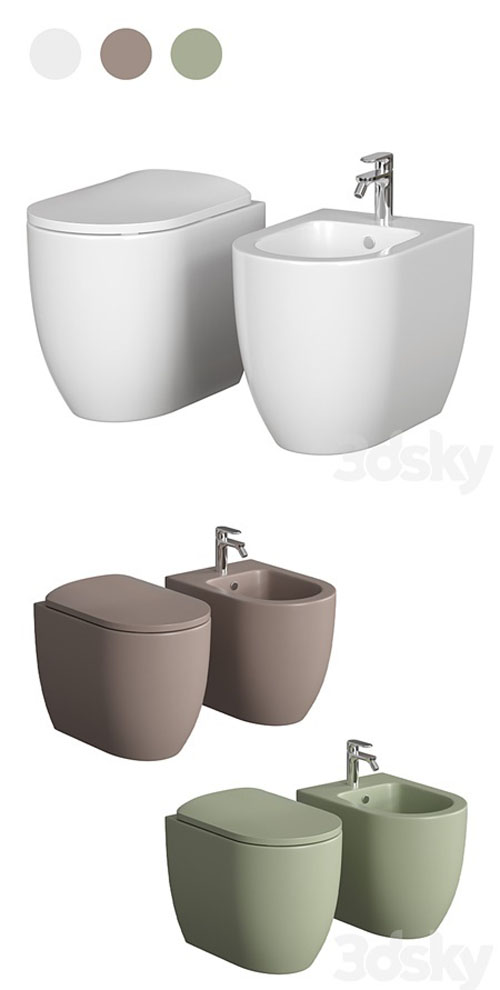 Floor Standing Toilet and bidet Artceram MONET