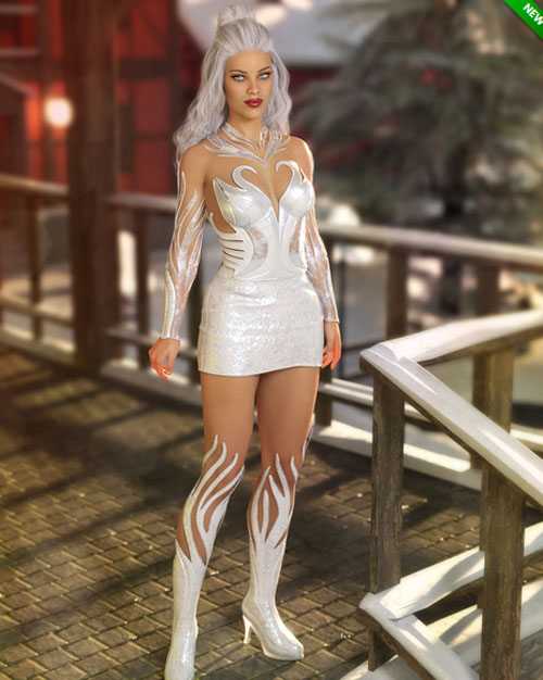 Frost Flower Outfit for Genesis 8 and 8.1 Females