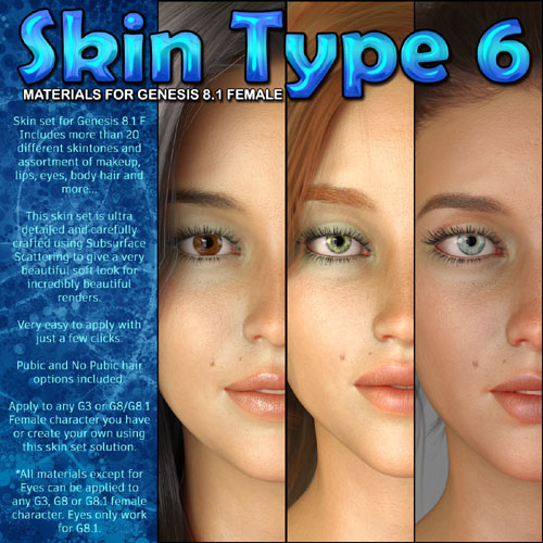 Exnem Skin Type 6 for Genesis 8.1 Female