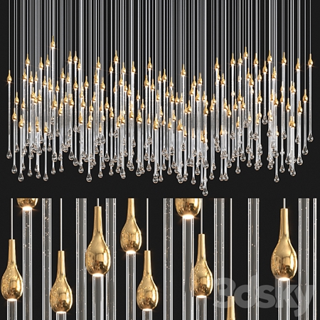 Glockiny tear drop chandelier