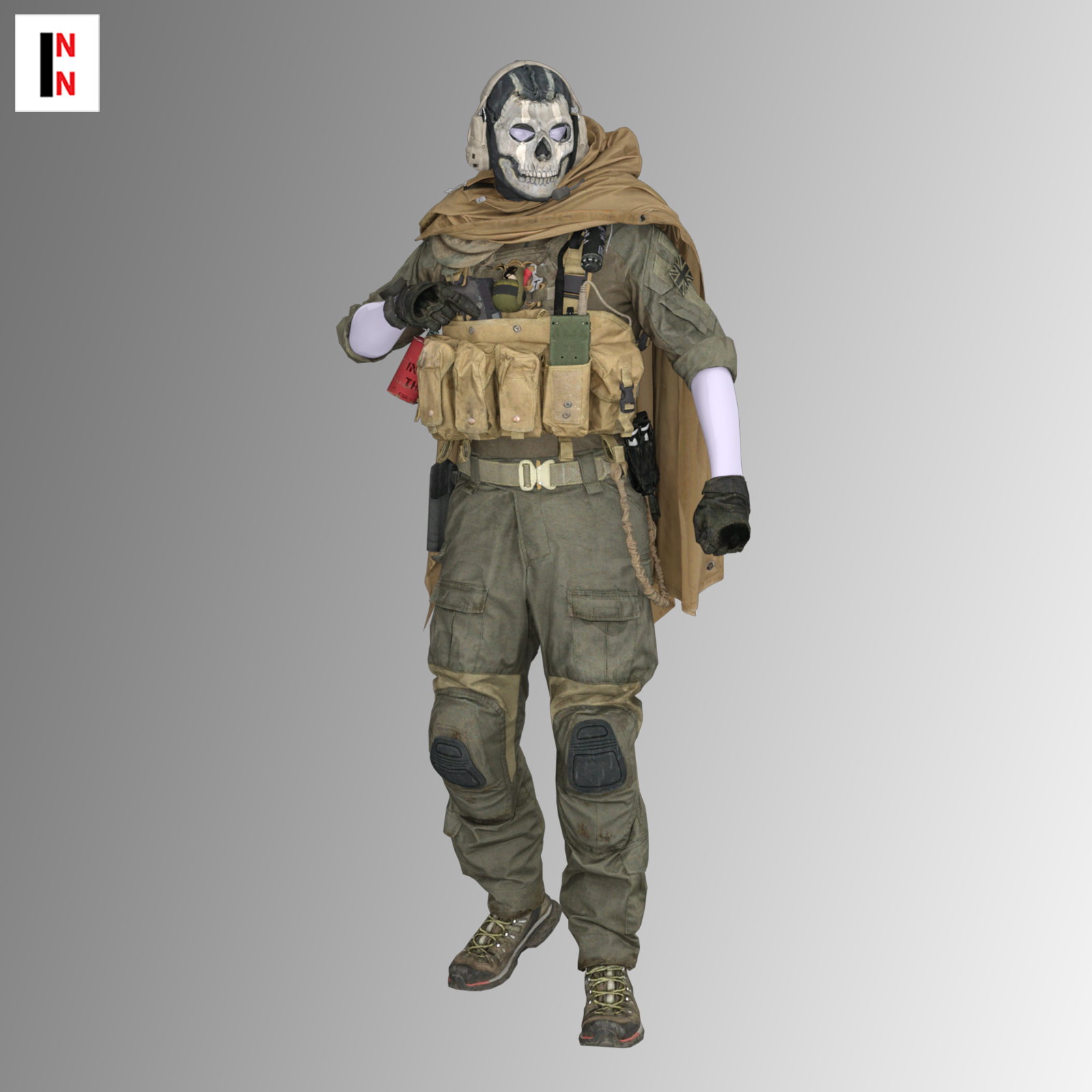 COD - Ghost Jawbone Outfit for Genesis 8 Male