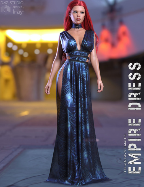 dForce Empire Dress for Genesis 8 Females
