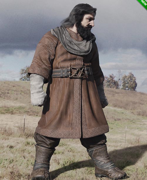 dForce Medieval Dwarf Outfit for Genesis 9 Texture Add-On