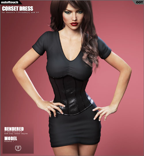 Corset Dress for Genesis 3 Females