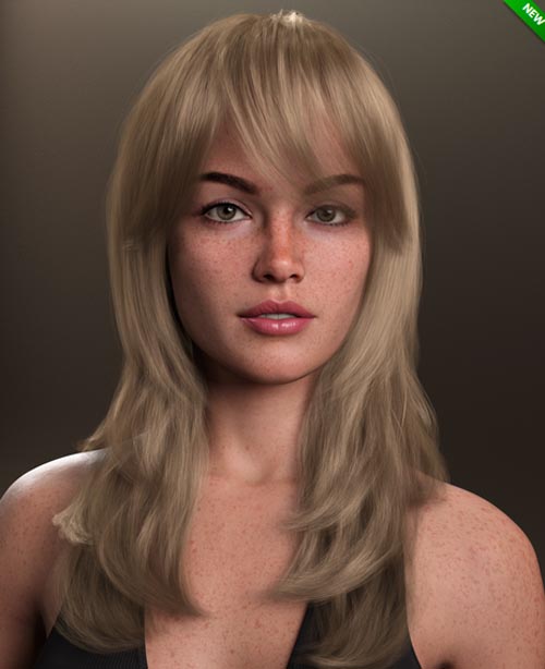 Layered Winter Style Hair for Genesis 8 and 9  and  Layered Winter Style Hair Color Expansion