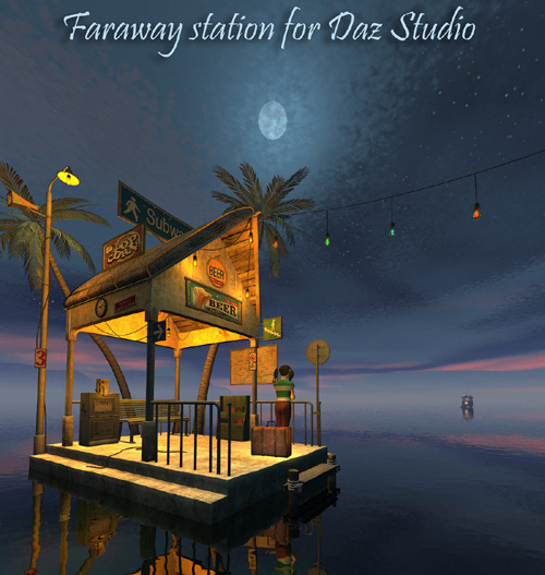 Faraway station for Daz Studio