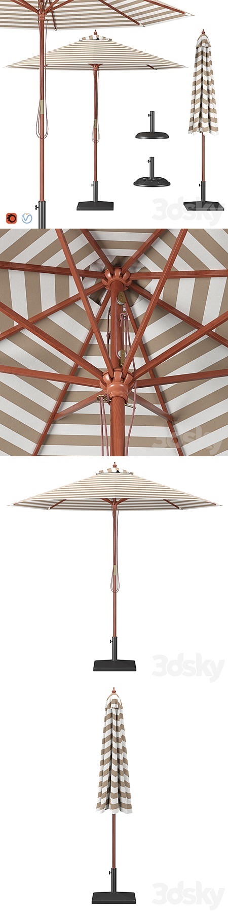 Parasol with Bases 2