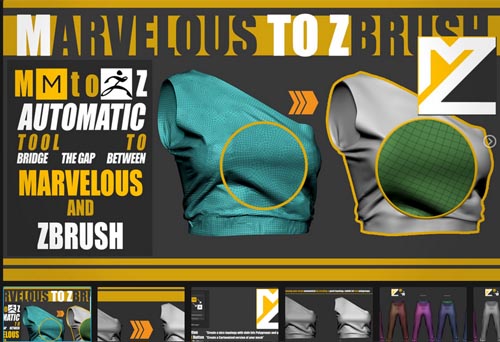 Zplugin MTOZ // Bridge the Gap Between MARVELOUS and ZBRUSH for Artists