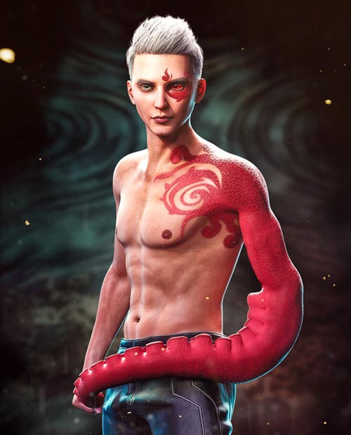 FPE Tentacle Arms Add-On for Genesis 8 Males