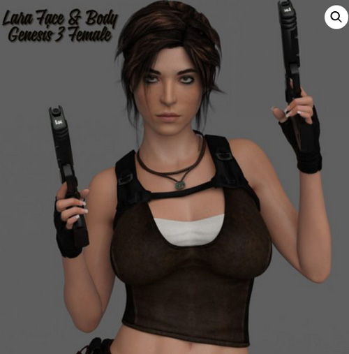 Lara Croft Face and Body Morph