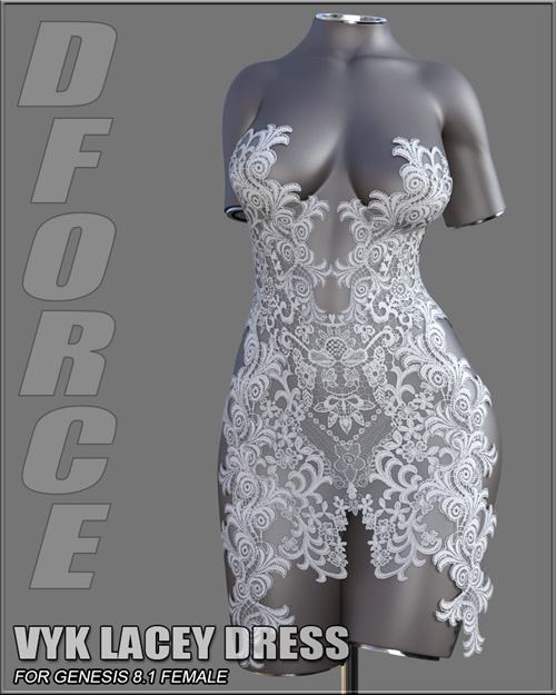 VYK Lacey Dress for Genesis 8.1 Females