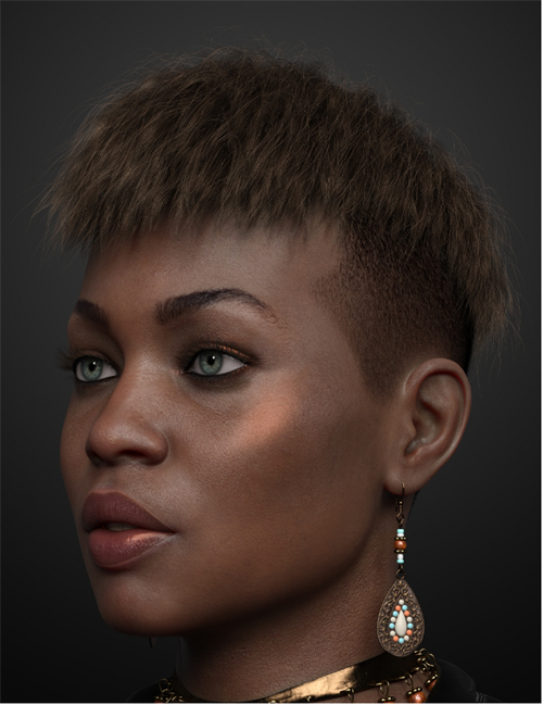 Short Undercut Hair for Genesis 3, 8, and 8.1 Males and Females