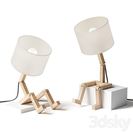 Table lamp artistic Trisdar robot