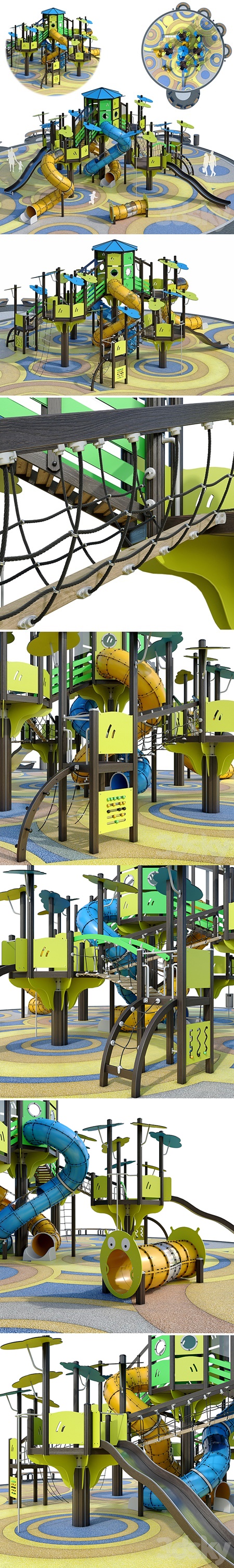 Large children playground. Playground