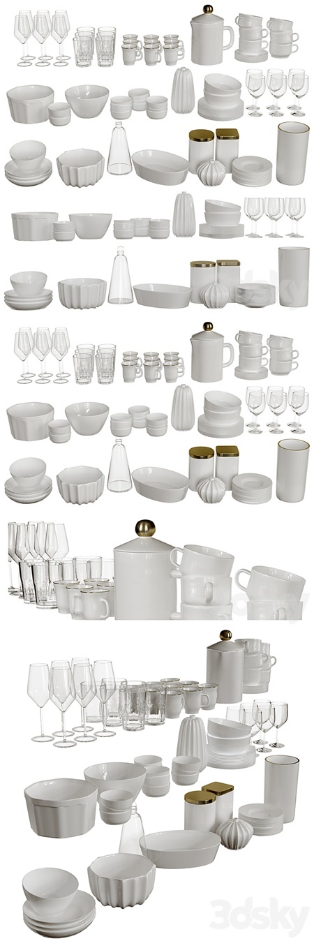 Set of dishes