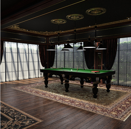 Elegant Billiard Room