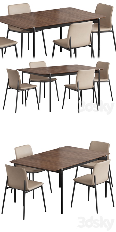 Augusta table Newport chair Boconcept dining set