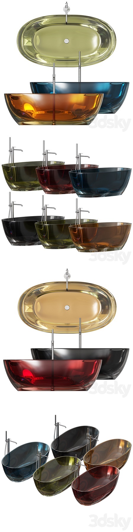 Reflex Color Bathtub by Antonio Lupi