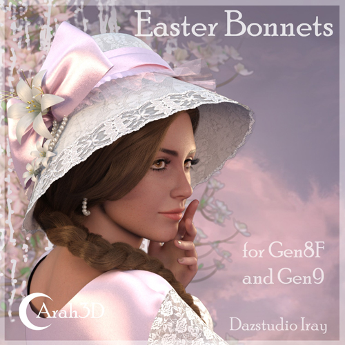 Arah3D Easter Bonnets for G8F and G9