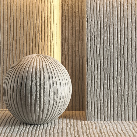 Ribbed wall plaster