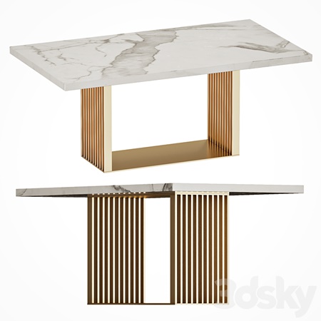 Dining table with marble top | Linkoln cazarina