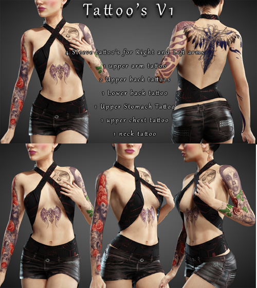 Tattoo's V1-SkinGen-11 pack