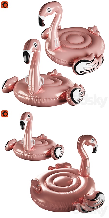 Inflatable flamingo circle