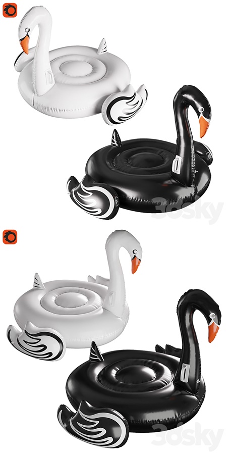 Inflatable swan circle