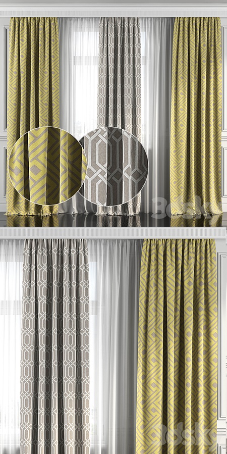 Curtains with window 155