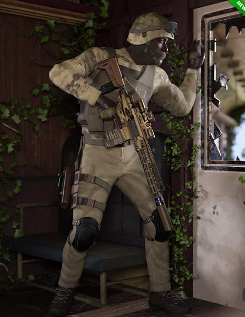 dForce Tactical Style Outfit Texture Add-O