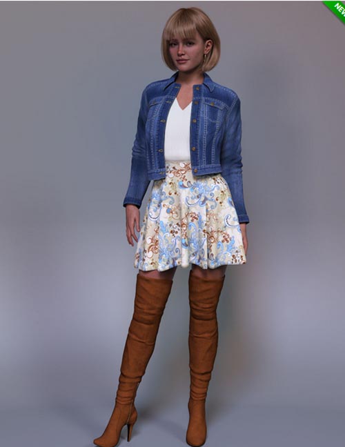dForce Trixie Spring Outfit for Genesis 9