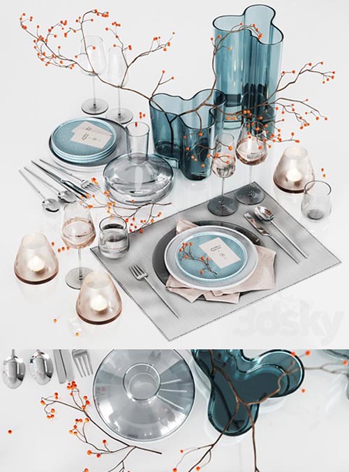 Table setting with rowan