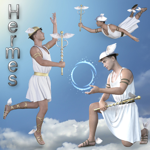 Costume of Hermes the Greek god of trade and fortune