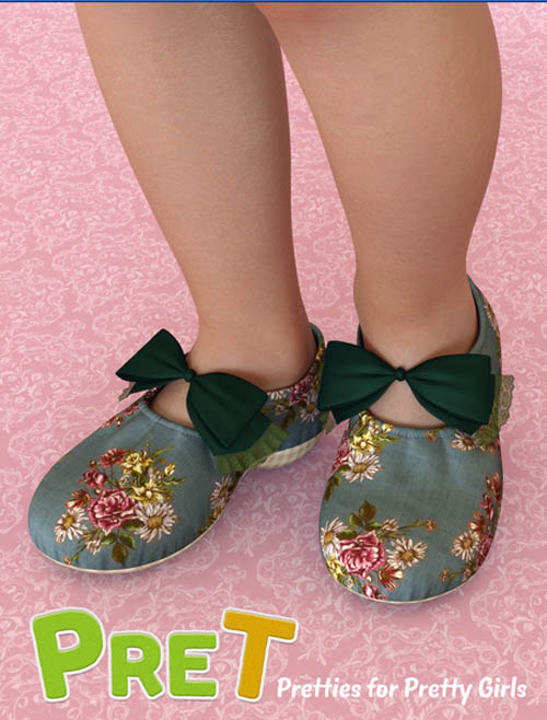 PreT Girls Soft Shoes for Genesis 8 Females