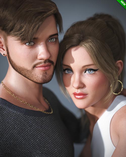 E3D Twins: Kaitlin and Nathaniel HD for Genesis 9