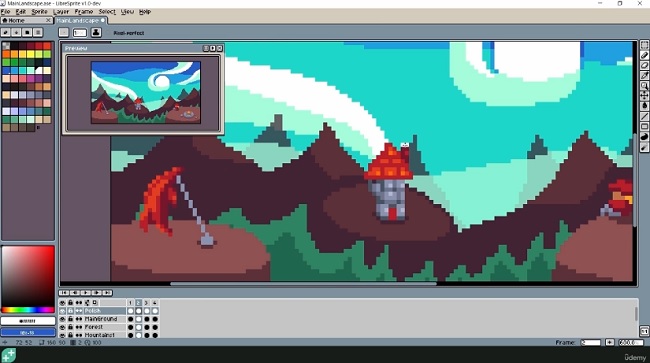 Udemy - Pixel Art Environments: 2D Environment Design & Animation.
