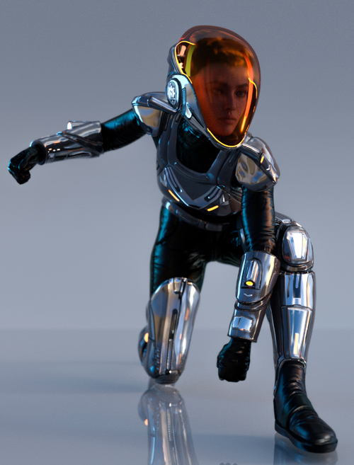 Sci-Fi Guard Outfit for Genesis 8 and 8.1 Female
