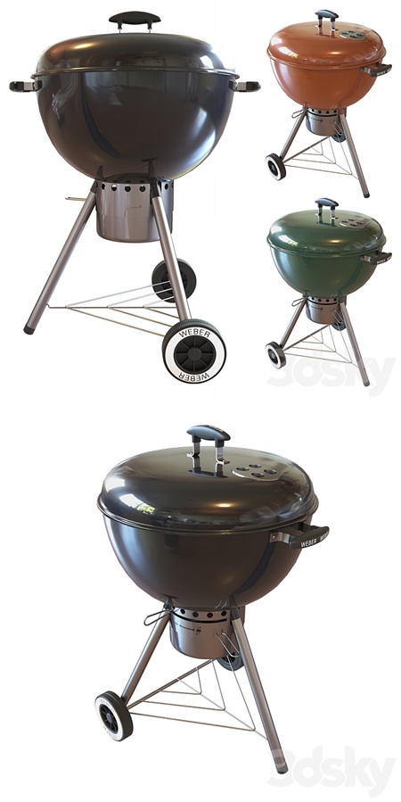 Street grill barbecue Weber One - Touch Gold Charcoal Grill