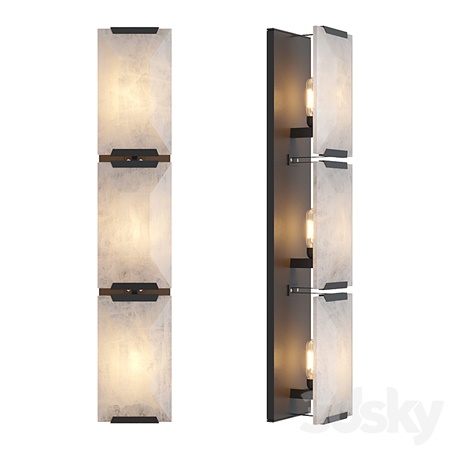 Rh Harlow Calcite Linear Sconce