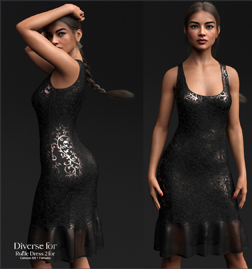 Diverse for D-Force RuffleDress2 for G8F and G8.1F