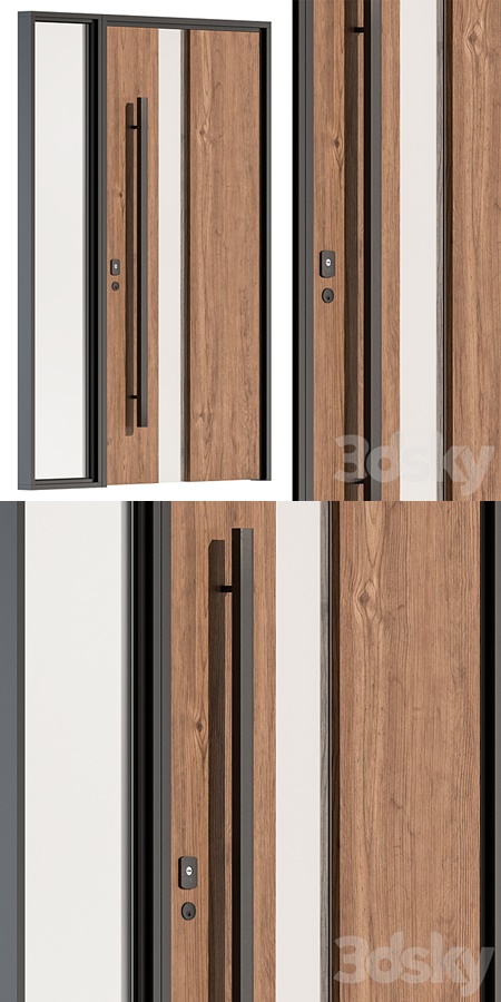 Wooden Front Door - Set 61