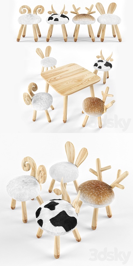 animal wooden set