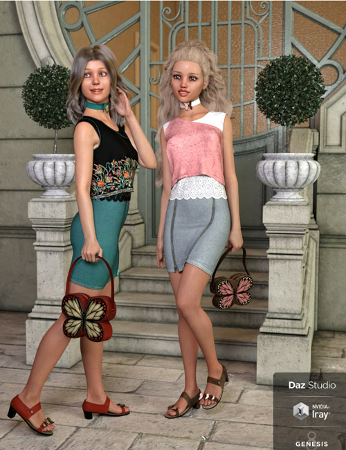 dForce Mariposa Princess Outfit Textures