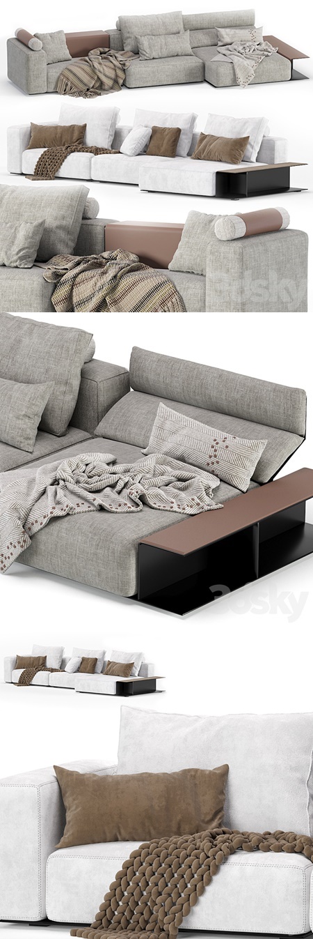 Westside Modular Sofa Poliform 3 Seat 2 Version