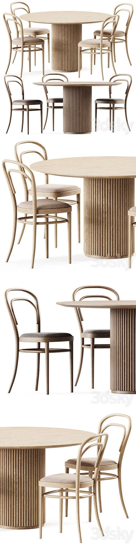 Table Palais royal By asplund and Bentwood Chair 215 by Thonet
