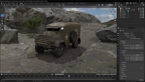 Udemy - Create and Animate a Vehicle in Blender & Substance Painter