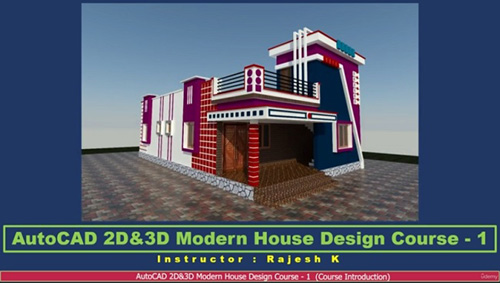 Udemy - AutoCAD 2D & 3D Modern House Design Course - 1