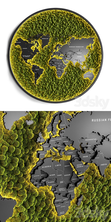 Vertical garden world map