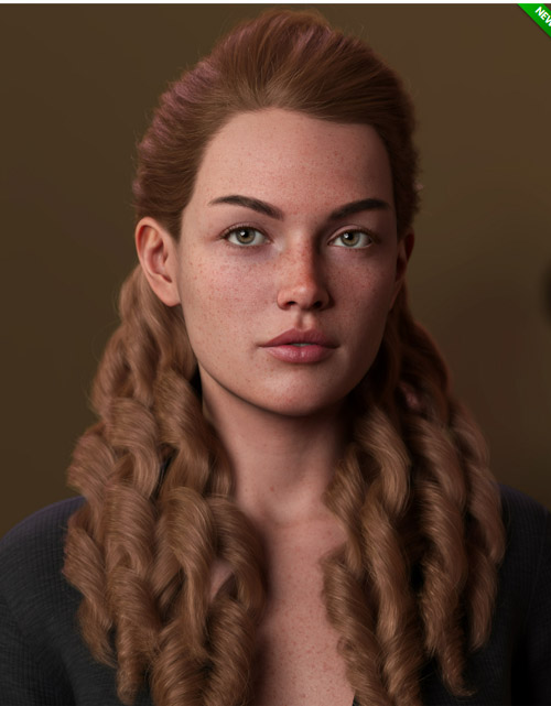 Half Up Romantic Style Hair for Genesis 9 and 8 Female