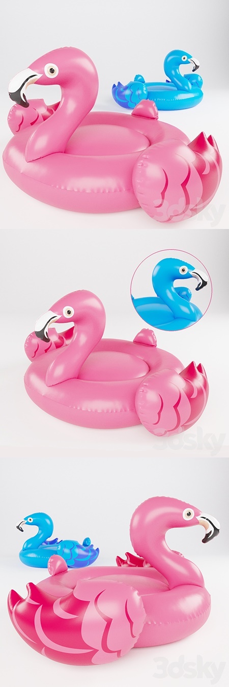 Swimming Flamingo